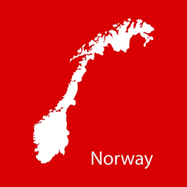 Norwegen Karte Symbol Vektor Illustration Design — Stockvektor