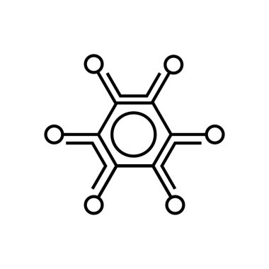 İyon parçacık ikonu vektör illüstrasyon tasarımı