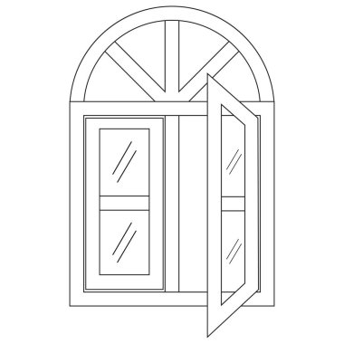 Pencere simgesi vektör illüstrasyon tasarımı