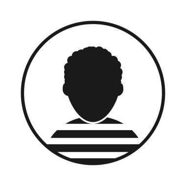 Mahkûm simgesi vektör illüstrasyon tasarımı