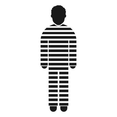 Mahkûm simgesi vektör illüstrasyon tasarımı