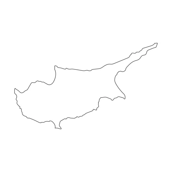 Cyprus Νησί Χάρτη Εικονίδιο Διάνυσμα Εικονογράφηση Σχεδιασμό — Διανυσματικό Αρχείο