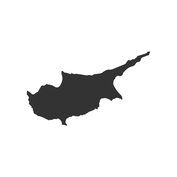 Cyprus Νησί Χάρτη Εικονίδιο Διάνυσμα Εικονογράφηση Σχεδιασμό — Διανυσματικό Αρχείο