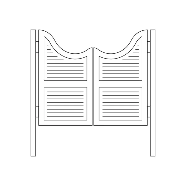 Salontür Symbol Vektor Illustration Symbol Design — Stockvektor