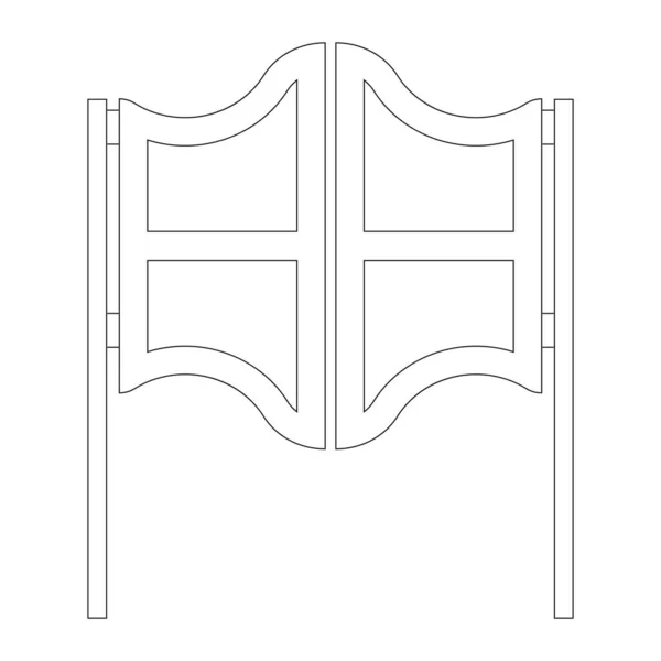 Salontür Symbol Vektor Illustration Symbol Design — Stockvektor