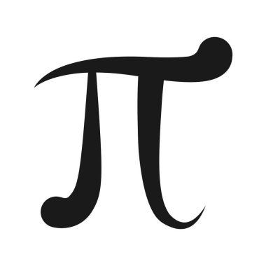 Pi matematik ikonu vektör çizimi tasarımı