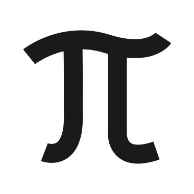 Pi matematik ikonu vektör çizimi tasarımı