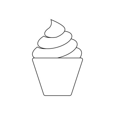 Dondurma simgesi vektör illüstrasyon şablonu tasarımı