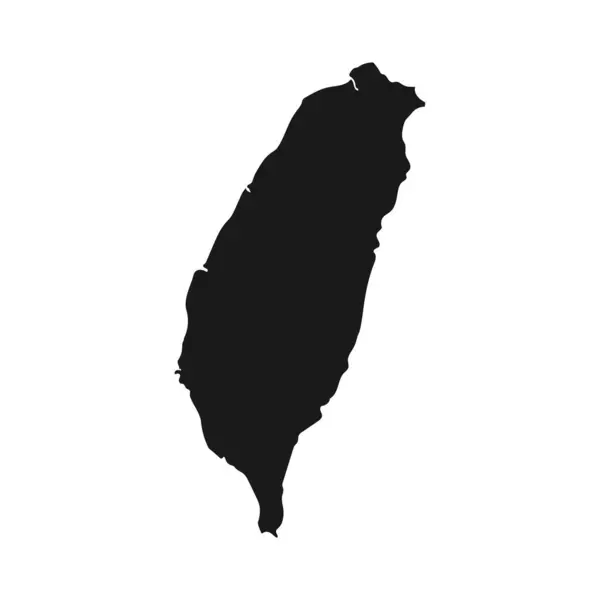 Taiwan Mappa Icona Vettoriale Illustrazione Design — Vettoriale Stock