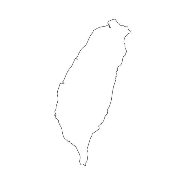 Taiwan Mappa Icona Vettoriale Illustrazione Design — Vettoriale Stock