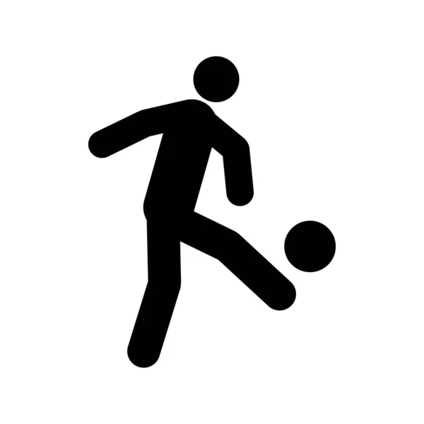 人踢球矢量图形图标的设计 — 图库矢量图片