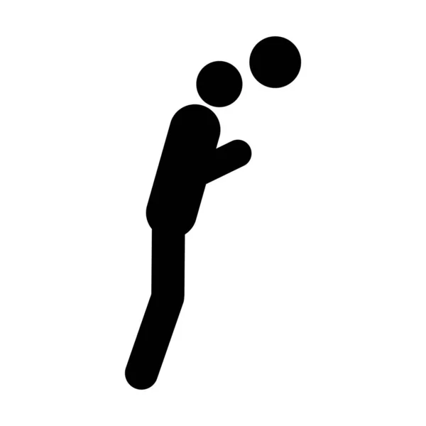 Piktogramm Symbol Der Person Die Ball Vektor Illustration Design — Stockvektor