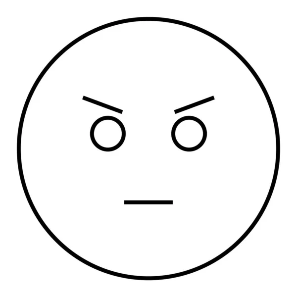 怒っている顔のアイコン ベクターのイラストの設計 — ストックベクタ