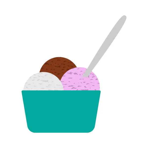 Ice Cream Pictogram Vector Illustratie Sjabloon Ontwerp — Stockvector