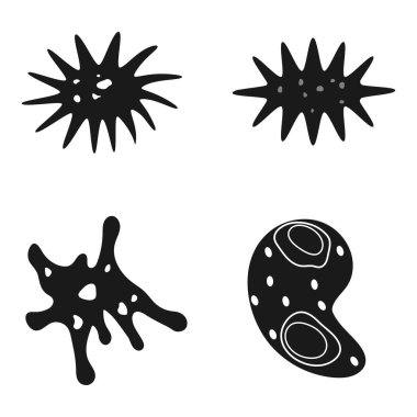 amoeba simge vektör illüstrasyon tasarımı