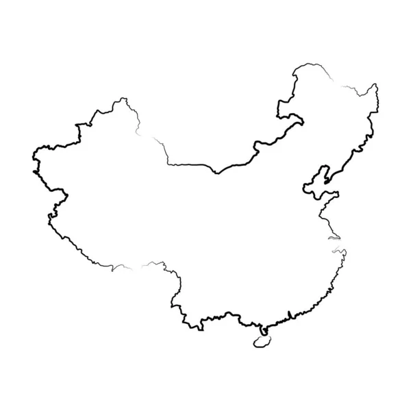Китайская Карта Иконка Векторной Иллюстрации Дизайн Символа — стоковый вектор