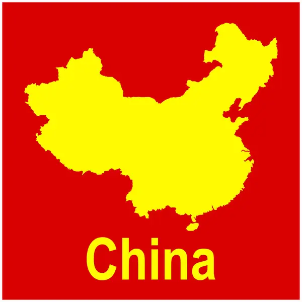 Çince Harita Simgesi Vektör Illüstrasyon Sembolü Tasarımı — Stok Vektör