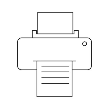 yazıcı simgesi vektör resimleme sembolü tasarımı