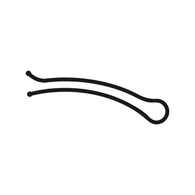 Metal Saç iğnesi ikonu vektör illüstrasyon sembolü tasarımı