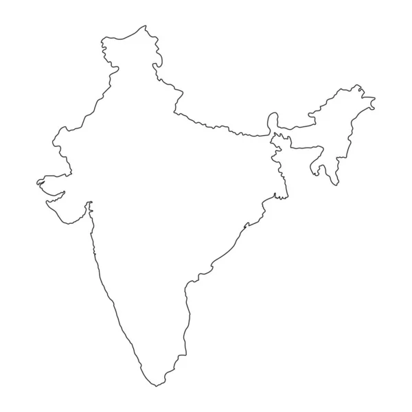 Indien Karte Symbol Vektor Illustration Design — Stockvektor