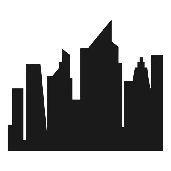 Ville Skyline Animé Bande Annonce Fond Vectoriel Illustration Design — Image vectorielle
