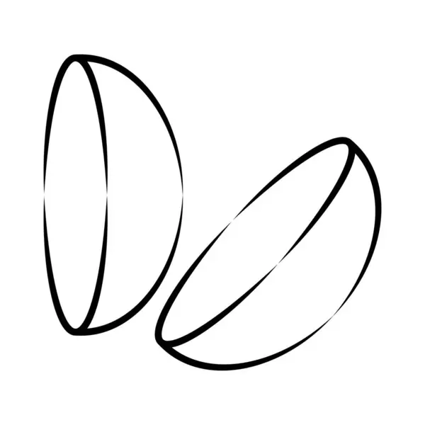 Lentille Contact Icône Vectoriel Illustration Modèle Conception — Image vectorielle