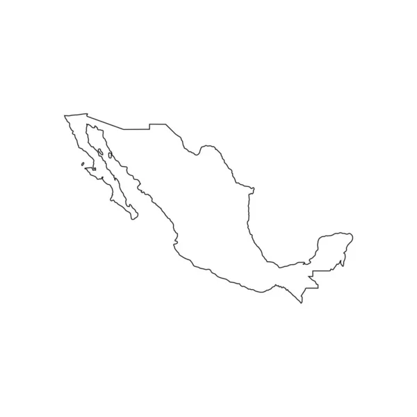 Mapa Mexico Icono Vector Ilustración Diseño — Archivo Imágenes Vectoriales