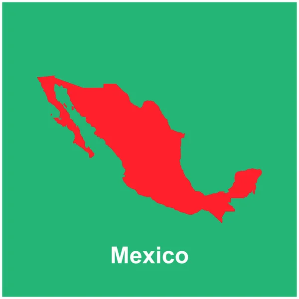 Carte Mexique Icône Vectoriel Illustration Design — Image vectorielle