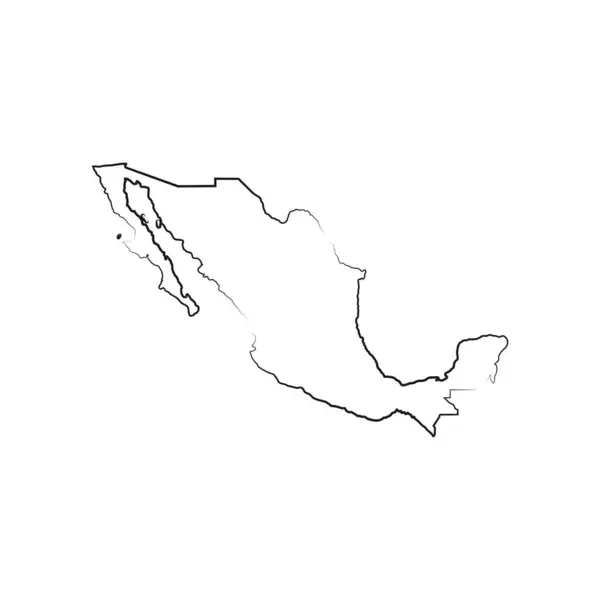 Mapa México Ícone Vetor Ilustração Design —  Vetores de Stock