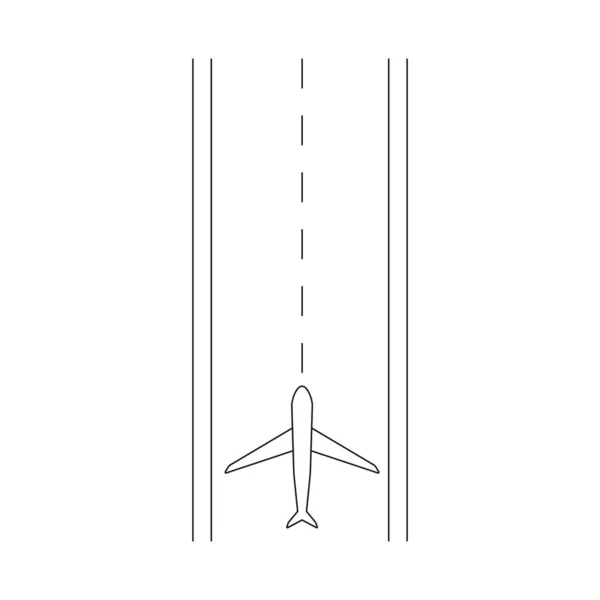 Runway Icon Vector Illustration Symbol Design — Stock Vector