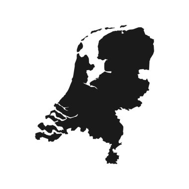 Hollanda harita simgesi vektör illüstrasyon tasarımı