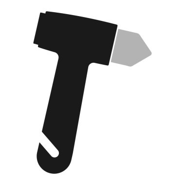 Acil Çekiç veya Araba Cam kırıcı vektör çizimi tasarımı