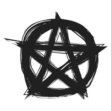 Pentagram simgesi vektör illüstrasyon tasarımı