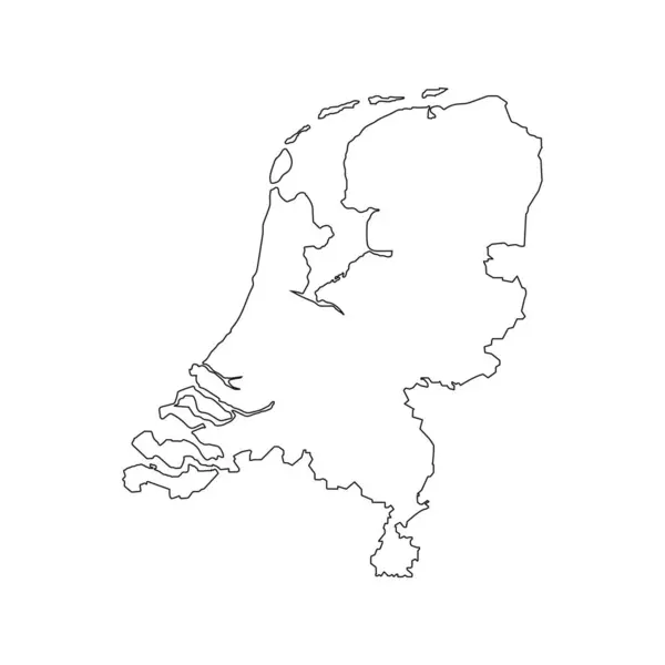 Holanda Mapa Ícone Vetor Ilustração Design — Vetor de Stock
