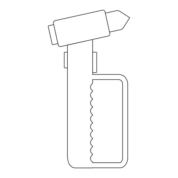 Аварійний Молоток Або Автомобільний Скляний Вимикач Векторний Дизайн Ілюстрації — стоковий вектор