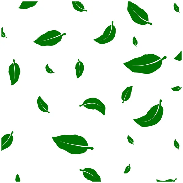 Background Icon Scattered Leaves Vector Illustration Design — Stock Vector
