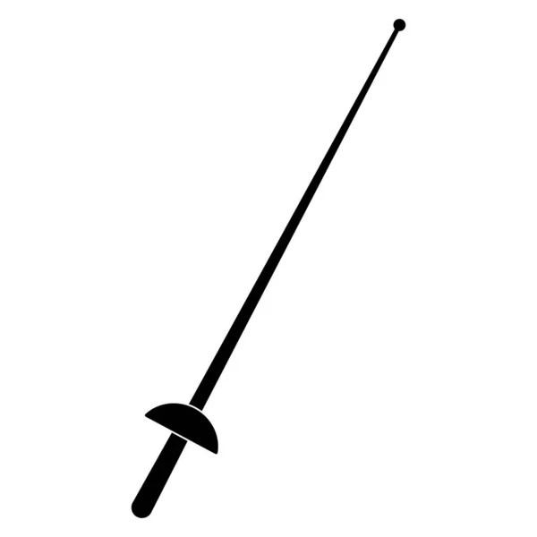 Fechten Schwert Symbol Vektor Illustration Design — Stockvektor