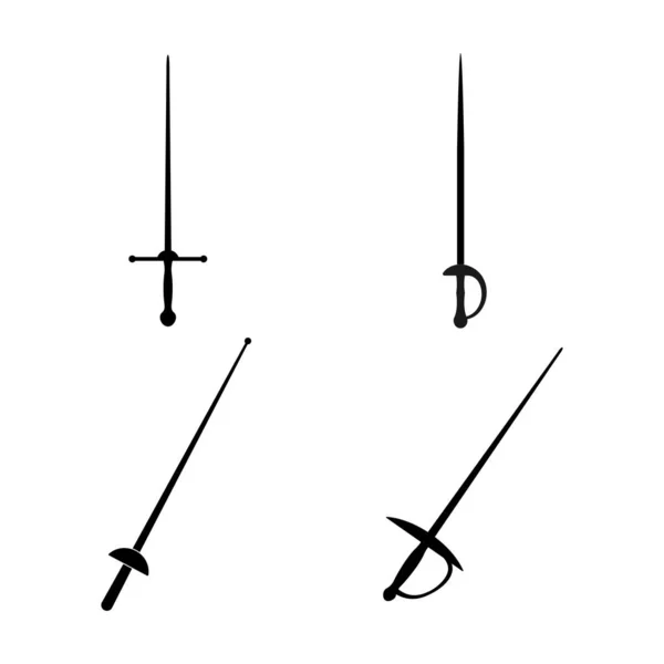 Kılıç Simgesi Vektör Çizimi Tasarımı — Stok Vektör