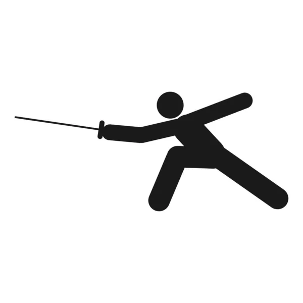 Fencing Sport Icon Vector Illustration Design — Stock Vector