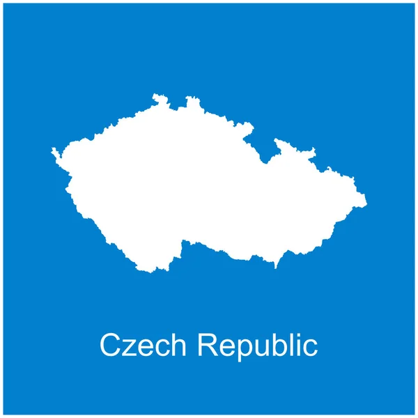 Desenho Ilustração Vetorial Ícone Mapa Checo —  Vetores de Stock