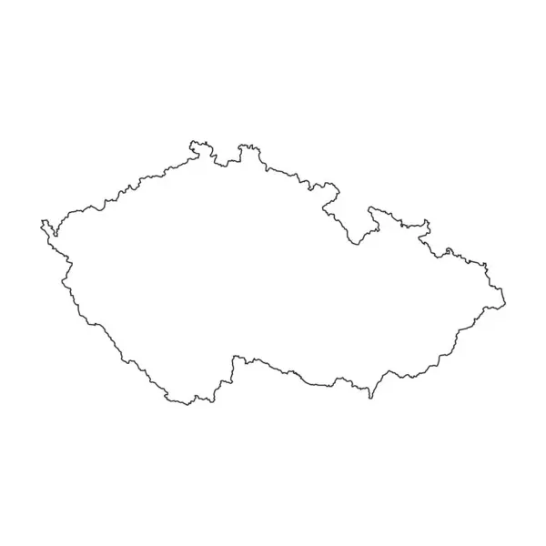 Czech Mapa Wektor Ikona Ilustracja Projekt — Wektor stockowy