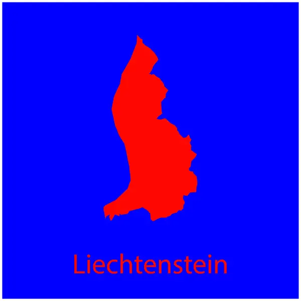Liechtenstein Karte Symbol Vektor Illustration Design — Stockvektor