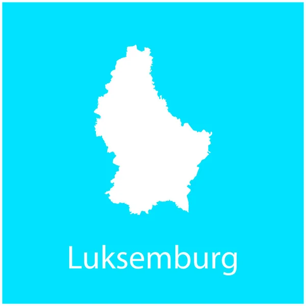 Luxemburgo Mapa Ícone Vetor Ilustração Design — Vetor de Stock