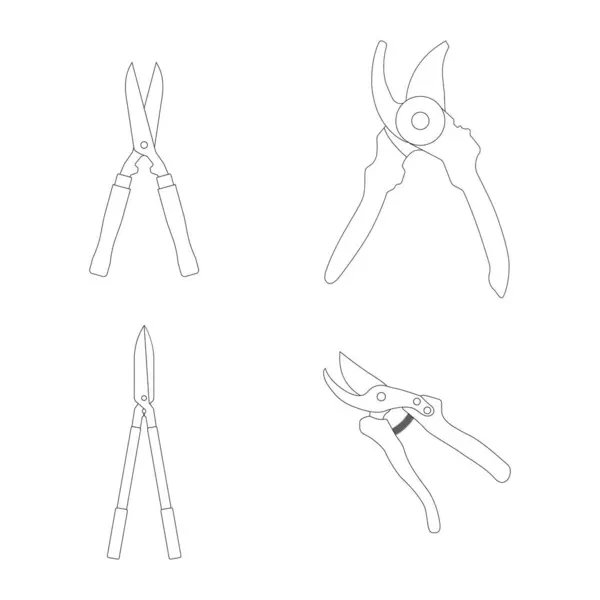 Nożyce Ogrodowe Ikona Wektor Ilustracja Symbol Projekt — Wektor stockowy