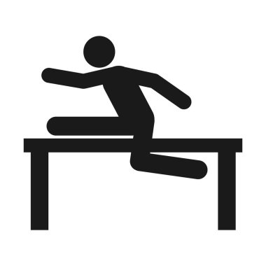 engelli parkur spor simgesi vektör illüstrasyon tasarımı