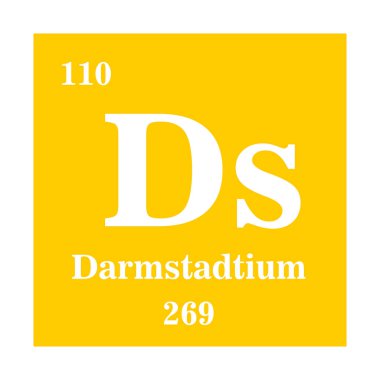 darmstadtium simge vektör illüstrasyon tasarımı