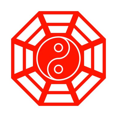 yin ve yan sembol vektör illüstrasyon tasarımı