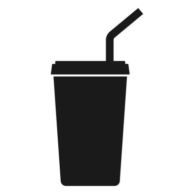 Plastik kupa ikon vektör çizimi tasarımı