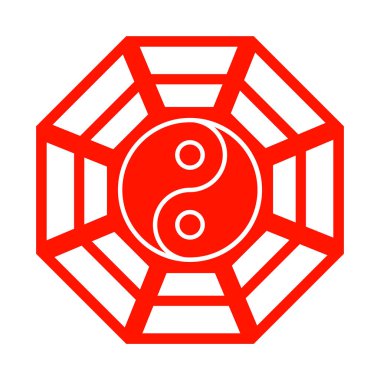 yin ve yan sembol vektör illüstrasyon tasarımı