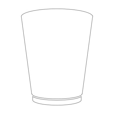 Plastik kupa ikon vektör çizimi tasarımı